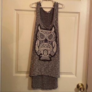 Owl knit tank top